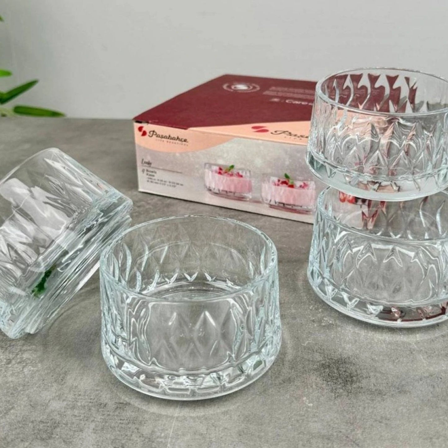 Paşabahçe 4'lü Leafy Kase Çerezlik 240cc(530166)