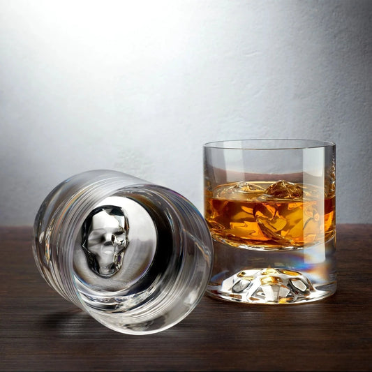 Nudeglass 22299 Shade Kuru Kafa Figürlü Viski Bardağı – Şık ve Modern Kristal Cam | 2'li Set |