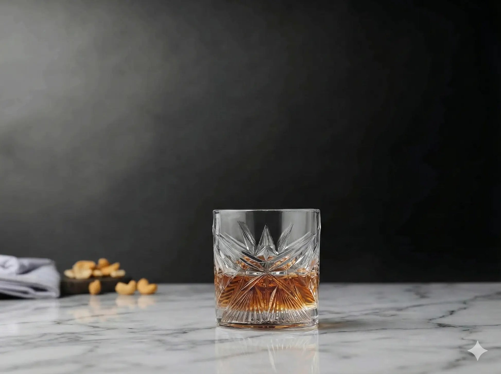 Paşabahçe Crystallin Cielo 4'lü Kristal Viski Bardağı Seti 210 cc - Özel Kesim Dekorlu (68474)
