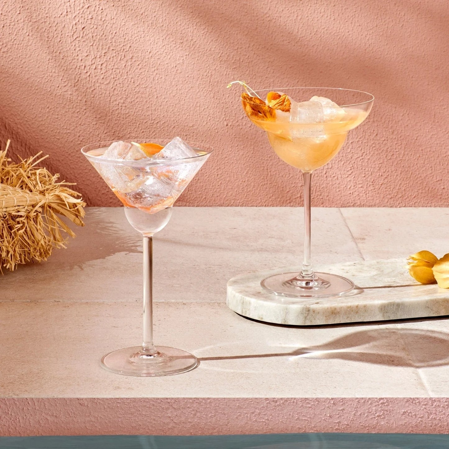 Nude Vintage 2'li Kristal Cam Ayaklı Martini ve Kokteyl Kadehi Seti 190 cc - 67012