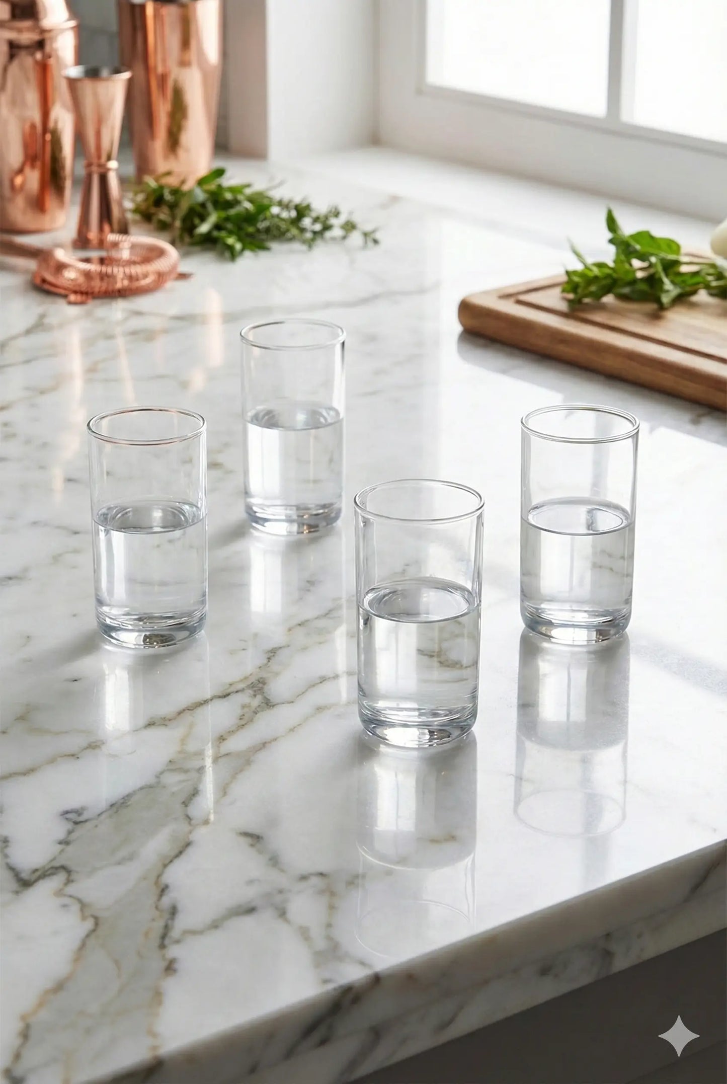 Nude Finesse 4'lü Kristal Shot ve Kahve Yanı Su Bardağı Seti 60 cc - 64008