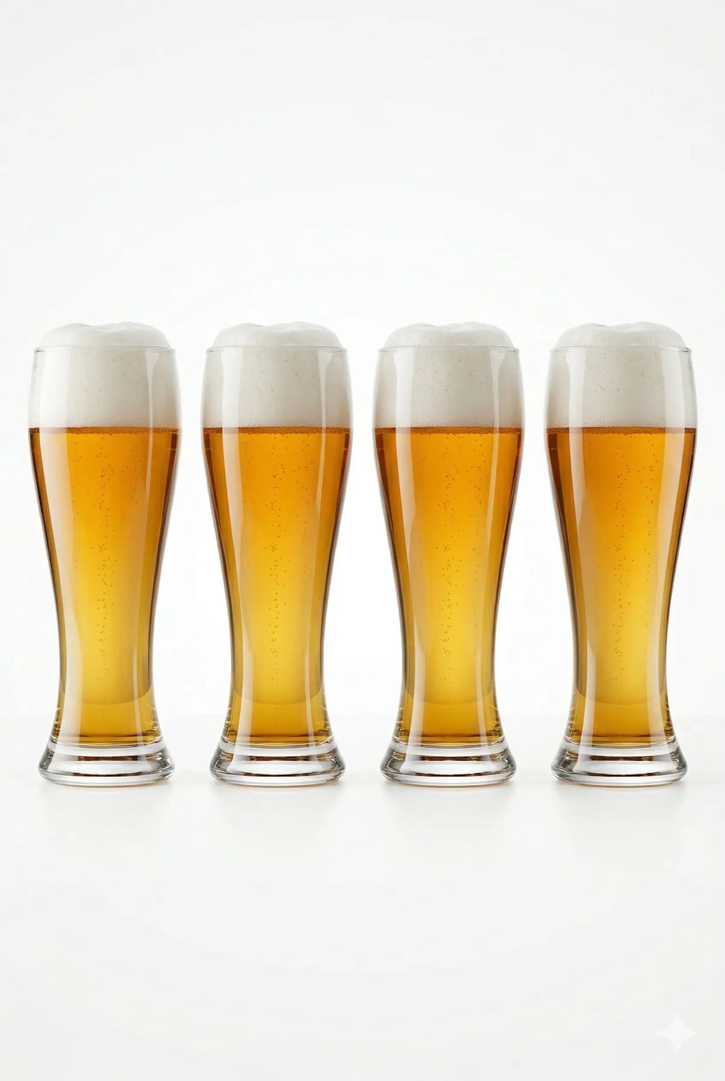 Paşabahçe Weizenbeer & Pils Bira Bardağı 520 cc – 4’lü Set, Köpük Tutucu Premium Cam Bardak