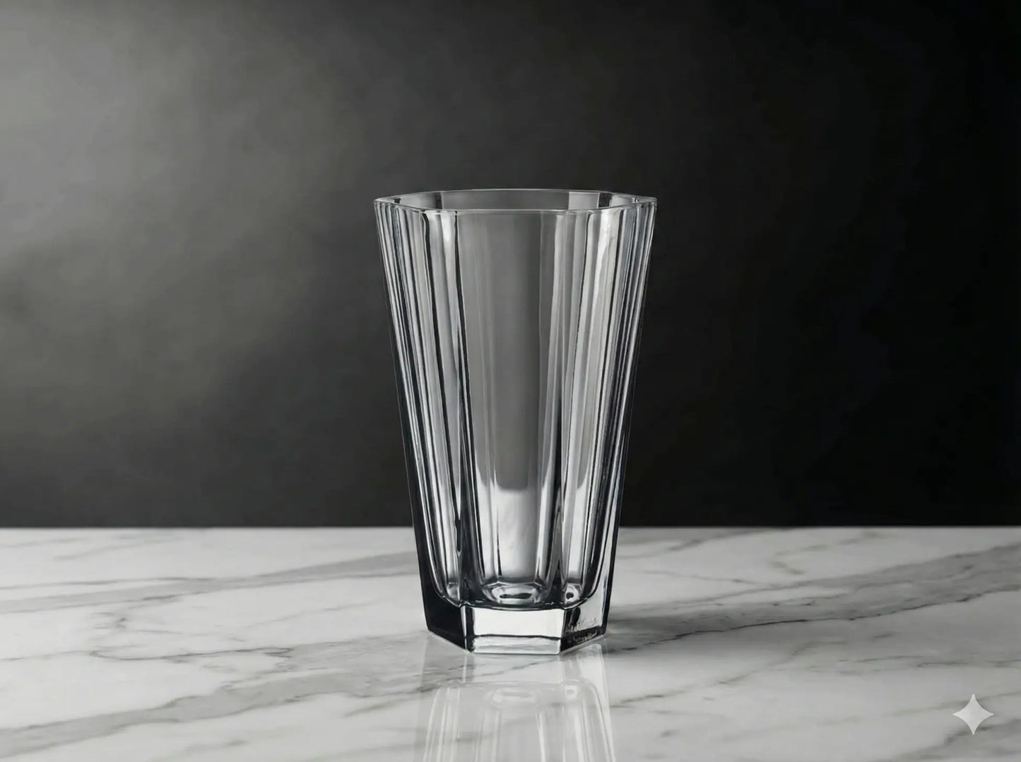 Paşabahçe Crystallin Reflection Vazo 25 cm - Modern Kesim Kristal Cam Dekoratif Vazo (68129)