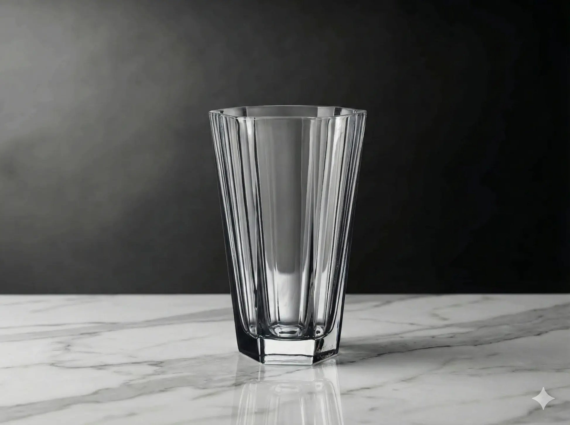 Paşabahçe Crystallin Reflection Vazo 25 cm - Modern Kesim Kristal Cam Dekoratif Vazo (68129)
