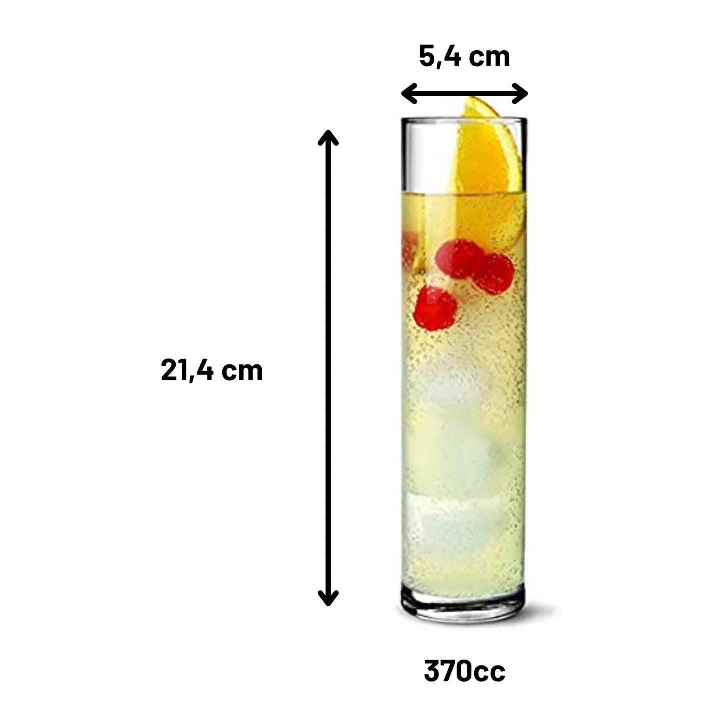 Paşabahçe 41716 PUB Uzun Kokteyl, Sunum, Long Drinks, Collins Bardağı 370cc - 6 Adet