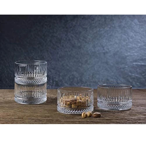 NudeGlass Square Karaf ve Paşabahçe Elysia Viski Seti - 9 Parça (92382-520014-530038)